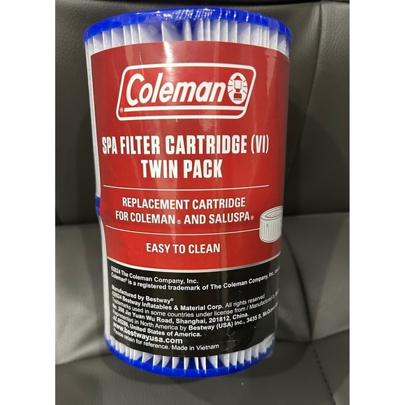 Coleman Spa Filter Cartridge (VI) Twin Pack Replacement for SaluSpa (3) NEW - Picture 2 of 4